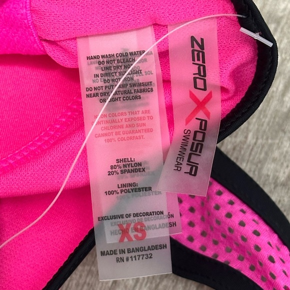 Women’s Zeroxposur XS Tankini Padded UPF Swim Swimwear Tank Top Pink Orange NWT - Picture 9 of 9